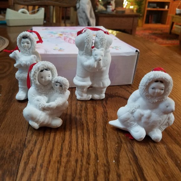 Rare Vintage Arctic Kids of Alaska Porcelain Bisque Collectable Ornaments - Picture 4 of 17